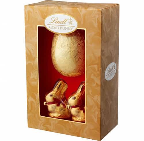 Lindt Milk Chocolate Easter Egg with 2 Gold Bunnies £10.00!