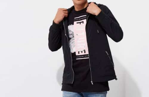 SAVE 55% on this Black Hooded Jacket!
