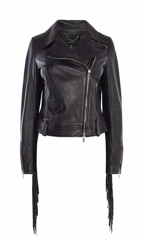 SAVE £134 on KAREN MILLEN Leather Fringed Jacket!