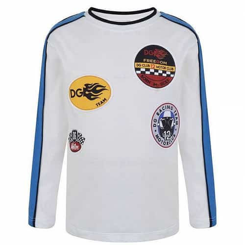 SAVE 70% on this DOLCE AND GABBANA Junior Boys Race Long Sleeved T Shirt