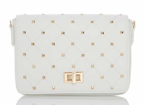 40% OFF - White Gold Stud Trim Bag!