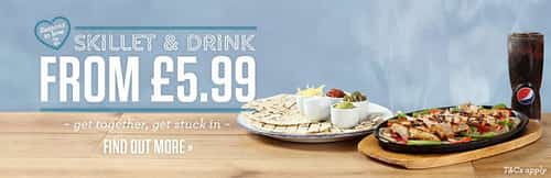 Get together and get stuck in Skillet & Drink - £5.99!