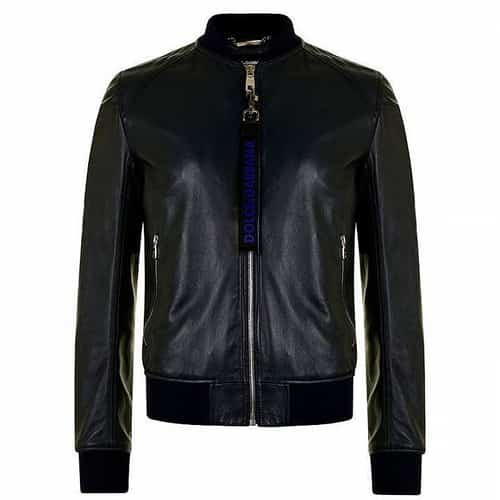 30% OFF this DOLCE AND GABBANA Leather Bomber Jacket - SAVE £600!