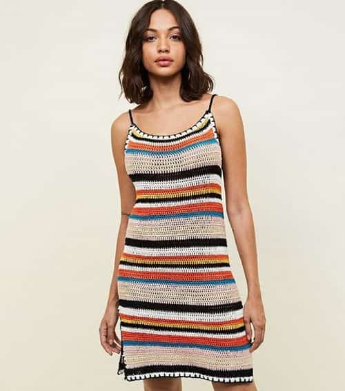 NEW IN - Multi Colour Stripe Crochet Slip Dress: £24.99!