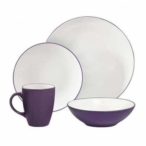 SAVE 50% OFF Spectrum 16 Piece Purple Dinner Set!