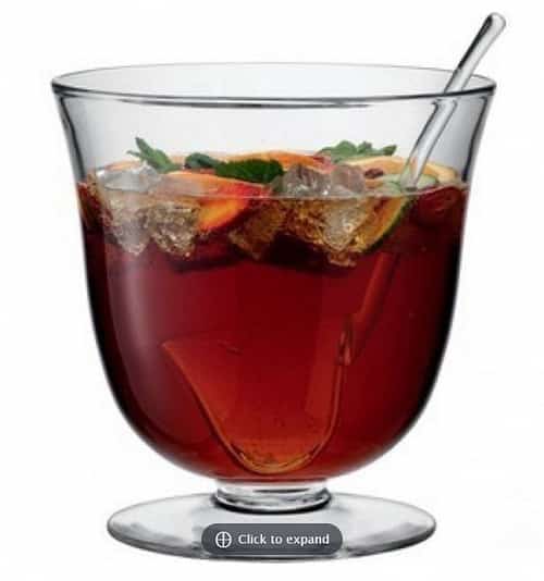 Handmade Glass Punch Bowl and Ladle