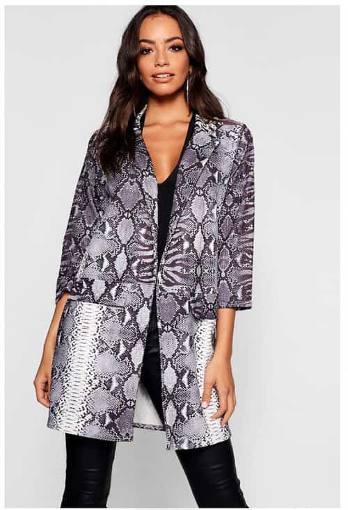SAVE 30% - Snake Print Duster Jacket!