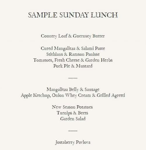 Come and sample our sunday lunch menu!
