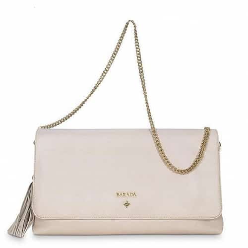 AMATISTA LARGE CLUTCH HANDBAG IN NATURAL SILVER NOW ONLY £75