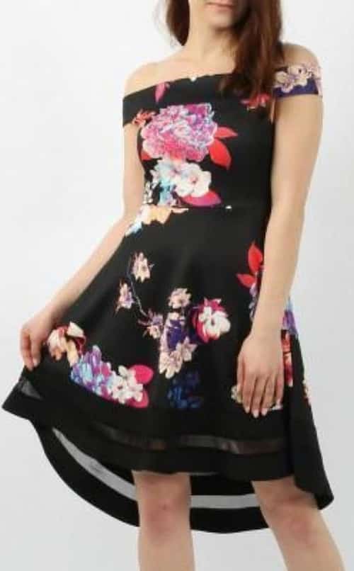 High Low Skater Floral Dress