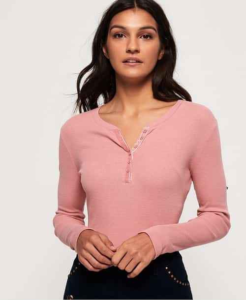 SHOP TOPS - Velvet Trim Grandad Top £26.99!