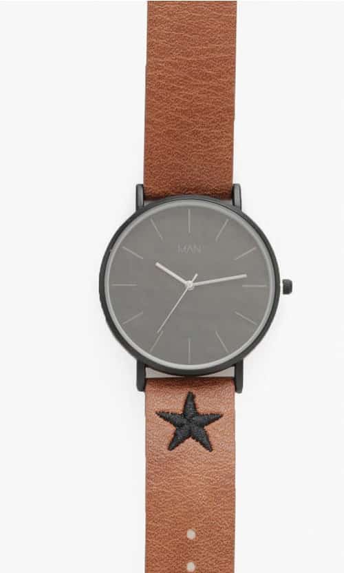 HALF PRICE- SLIM BLACK FACE WITH STAR STITCH DETAIL