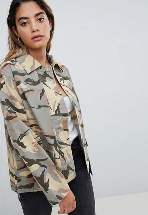 Save- ASOS DESIGN Jacket In Camo Print