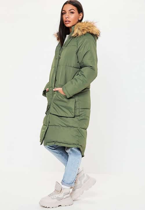 SALE, SAVE ON CHRISTMAS GIFTS - khaki longline padded parka!