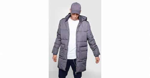 SAVE A HUGE 60% - HOODED LONGLINE PUFFER WITH SIDE ZIPS!