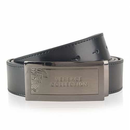 SALE ON MENS VERSACE BELTS - Versace Collection Men's Logo Belt - Brown!