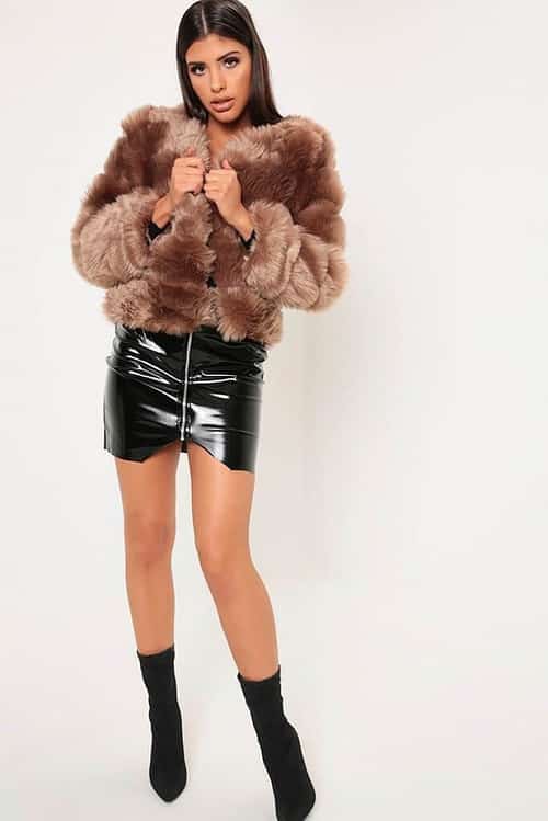 SALE - Camel Faux Fur Long Sleeve Coat!