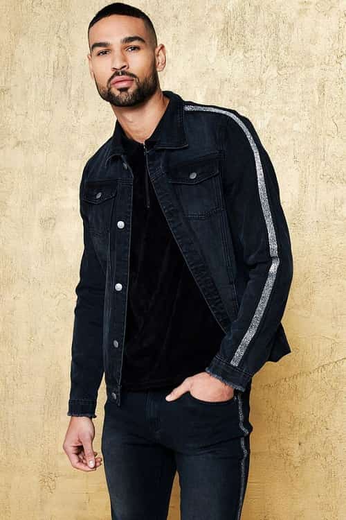SALE - METALLIC TAPE DENIM JACKET!