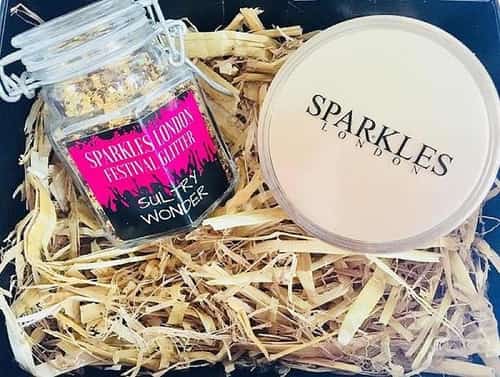 Luxury Box with Large Festival Glitter with Large Application Gel.