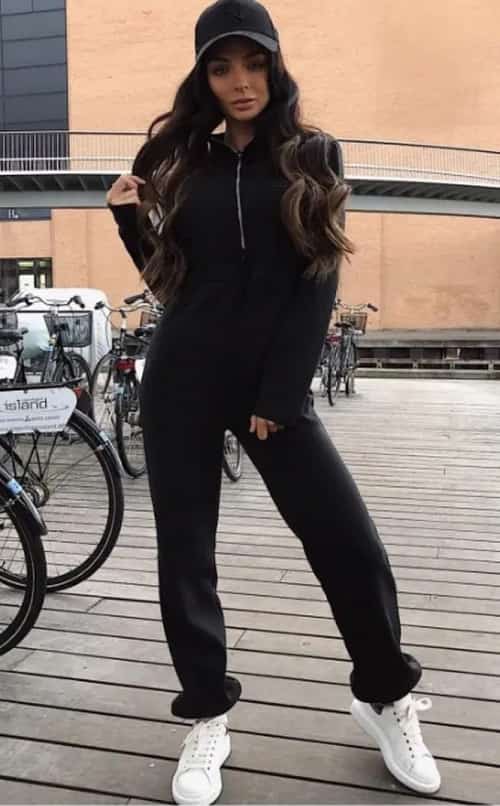 KADY ZIP FRONT FLEECE JUMPSUIT