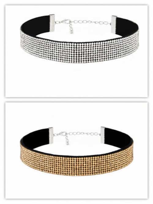 Collar Style Diamonté Choker