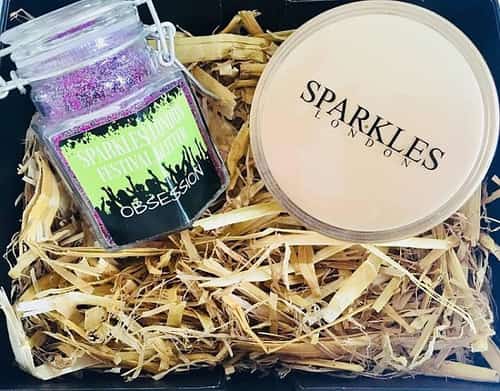 Obsession Luxury Box with Large Festival Glitter with Large Application Gel.