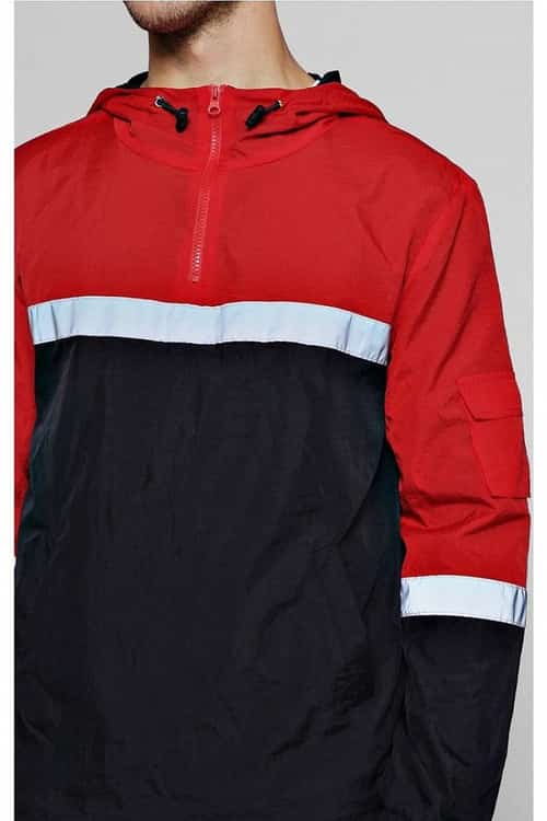 SALE - Colour Block Reflective Overhead Cagoule