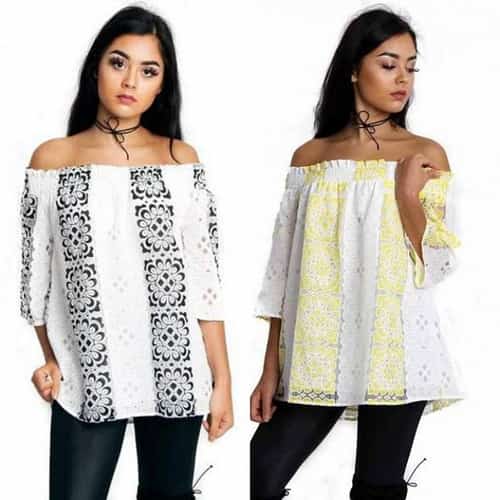Cold shoulder tops