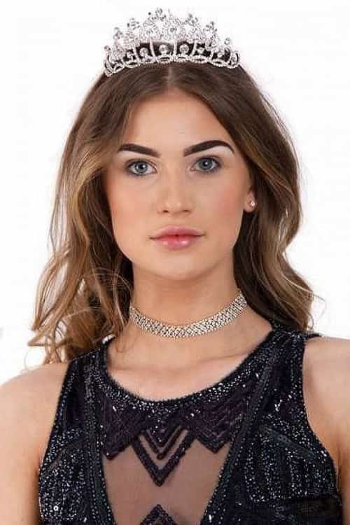 SPADE DESIGN SILVER DIAMANTÉ PROM TIARA