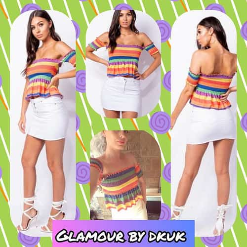 Multi stripe top