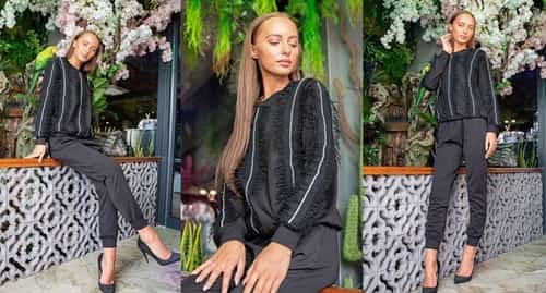 DIAMANTE TEXTURED LOUNGESUIT