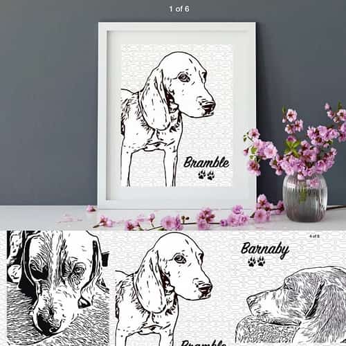 £10 Personalised pet portraits-FREE POST
