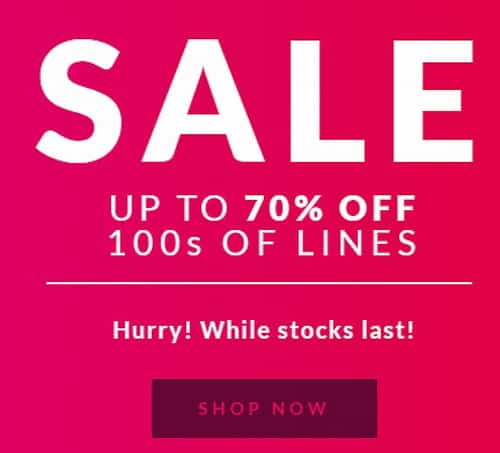 Sale up to 70%