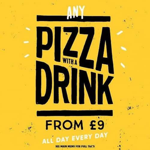 Pizza and a Drink
