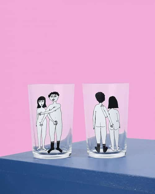 Valentine's Day Gift Idea - Helen B Naked Couple Glasses Set