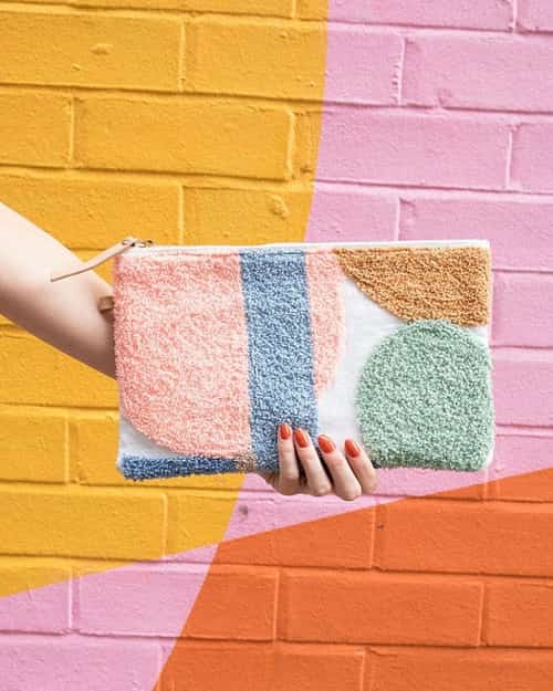 PICK OF THE WEEK - Delice Embroidered Pouch, Pastel!
