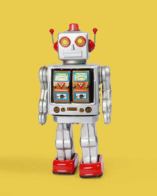 Big Flashing Silver Robot Tin Toy - £45.00!