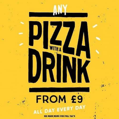 Pizza and a Drink