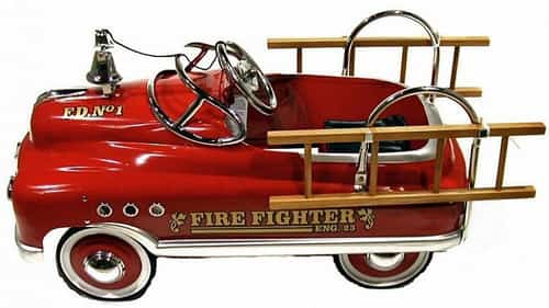Comet red fire fighter pedal car