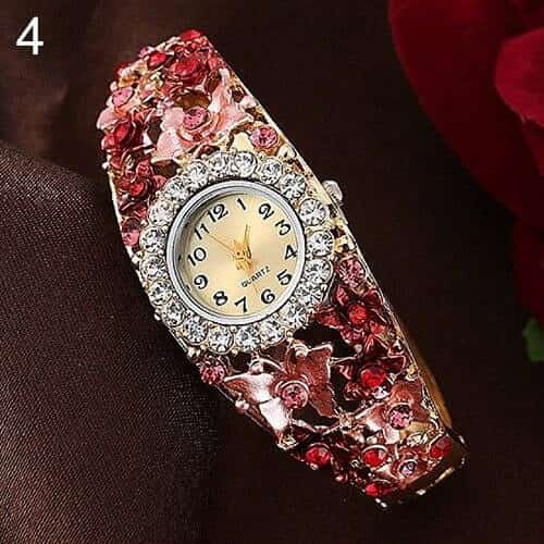 FLOWER BUTTERFLY DRESS WATCH