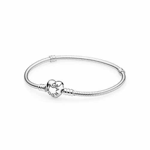 PANDORA MOMENTS SILVER HEART CLASP BRACELET - £55.00
