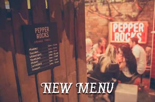 Our new menu at Pepper Rocks will Blow You Away.! Come and sample the New House Menu from £4.50