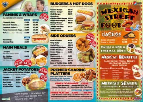 New Menu We have Great Food and Drink Promotions On Site at All Times...