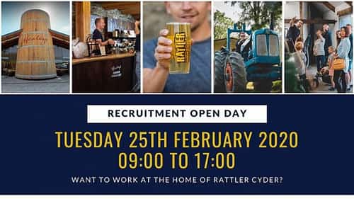 Fancy working at the home of our famous Rattler Cyder? Click below for more information...