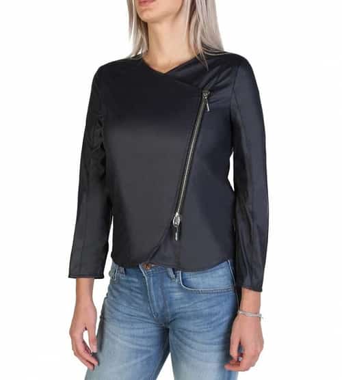 Save £210.00 on this Armani Jeans Side-zipped Leather-Look Jacket for only £159.99