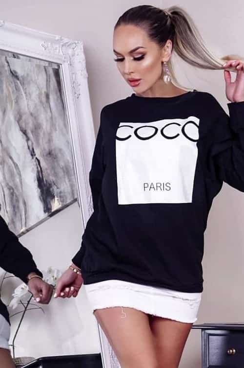 Coco Print Oversized Sweatshirt now at a low price of £17.99