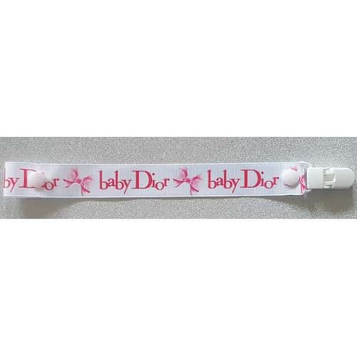 Baby Dior White and Pink Dummyclip