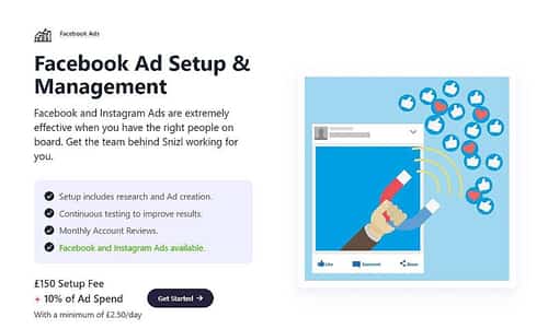 Facebook Ad Setup & Management - £150 Setup Fee + 10% of Ad Spend!