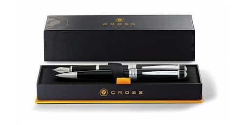 Shop Gift Sets from Cross, perfect for Christmas: Bailey Black Lacquer Ballpoint Pen & Fountain Pen!
