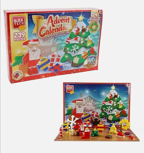 Block Tech Christmas Advent Calendar 239 Pieces Build 24 Decorations